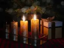 Festive Season Candles wallpaper