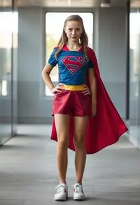 Super Girl Costume face swap