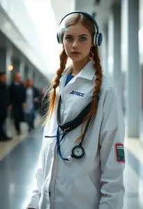 Aerospace Mathematician Girl Costume face swap