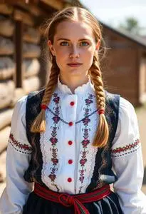 Estonian Folk Costume face swap
