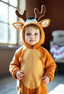 Debbie Deer Costume Toddler face swap