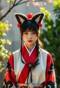 Kitsune Costume face swap