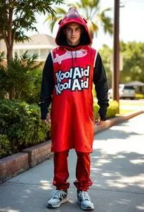 Kool Aid Adult Costume face swap