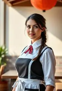 Jenna Waitress Costume face swap
