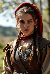 Medieval Huntress Costume face swap