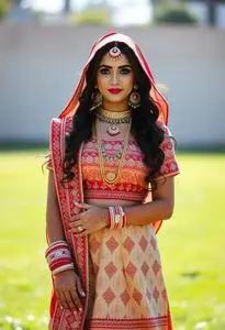 Manyavar Lehenga Costume face swap