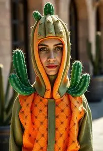 Desert Cactus Costume face swap