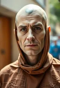 Halloween Bald Guy Costume face swap