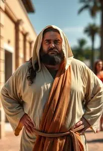 Jesus Costume Plus Size Man face swap
