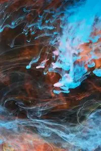 High Speed Photography of Colorful Ink Diffusion in Water phone wallpaper background