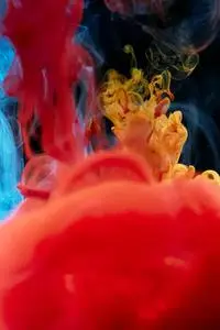 High Speed Photography of Colorful Ink Diffusion in Water phone wallpaper background