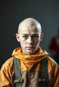 Funny Costume Bald Boy face swap