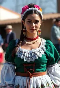 Maria Clara Folk Dance Costume face swap