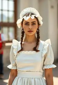 Milk Maid Costume face swap