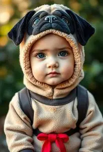 Pug Costume Toddler face swap