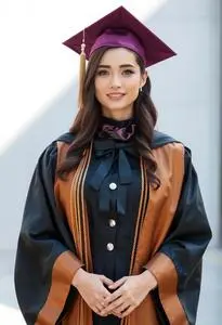 Formal Attire Woman Graduation Costume face swap