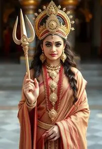 Goddess Parvati Costume face swap