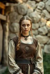 Historically Accurate Viking Woman Costume face swap