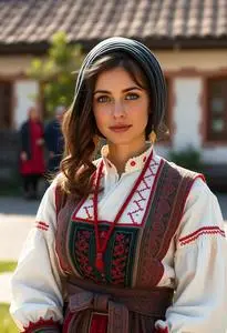 Lithuanian Folk Costume face swap