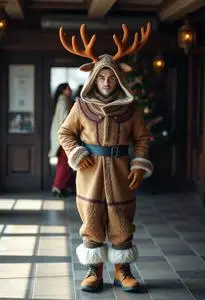 Reindeer Costume face swap