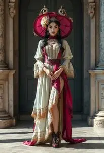 Woman Haunting Beauty Costume face swap