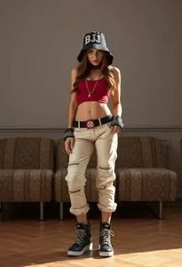 Gangsta Costume Female face swap