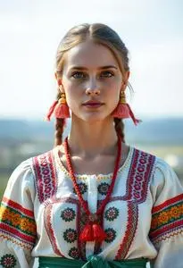 Lithuanian Folk Costume face swap
