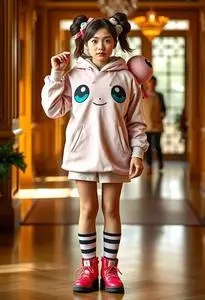 Pokmon Jigglypuff Girl Costume face swap