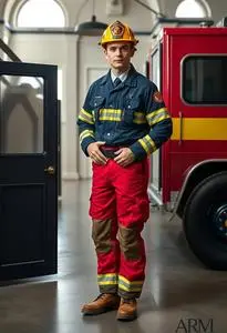 Fireman Sam Adult Costume face swap