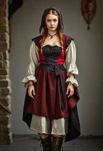 Medieval Bar Wench Costume face swap