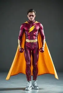 Lightning Superhero Costume face swap