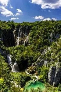 Croatia Plitvice Cascade Water phone wallpaper