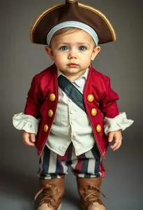 Capn Shorty Toddler Pirate Costume face swap