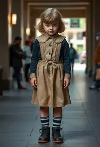 Helen Keller Kid Costume face swap