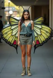 Luna Moth Wings Costume face swap