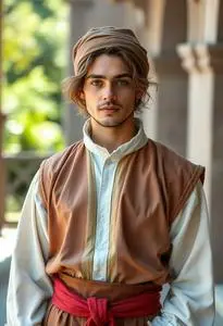 Medieval Scholar Costume face swap