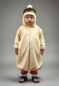 Newborn Sumo Wrestler Costume face swap