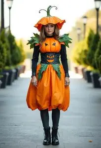 Pumpkin Queen Costume face swap