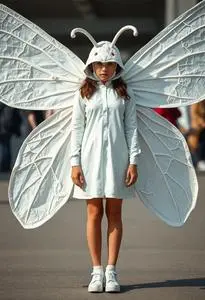 White Moth Costume face swap