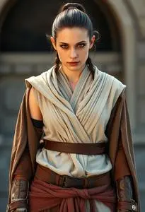 Rey Last Jedi Outfit Costume face swap