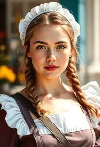 Swiss Milk Maid Costume face swap