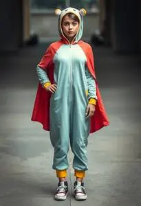 Super Girl Costume Sweet Onesie face swap