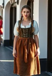 chinese dress ladies Spooktacular Creations Women German Oktoberfest Costume Set, Black and Red German Beer Girl Dress and High Stockings M main image 0