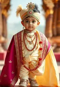 Baby Srikrishna Male Costume face swap