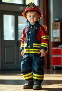 Childrens Fireman Sam Costume face swap
