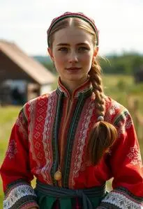 Belarusian Folk Costume face swap