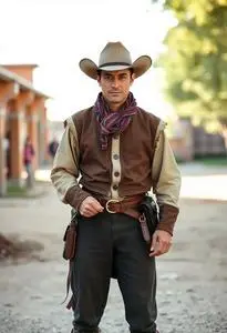 Authentic Cowboy Costume face swap