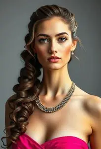 Curling Hair Ponytail face swap