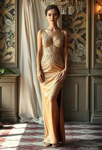 metallic pink dress Classic Long Metallic Prom Dress with Lace-Up Back Hot Pink / 4