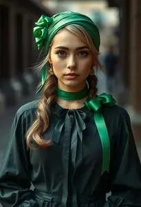 Jenny Green Ribbon Costume face swap